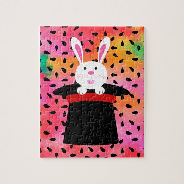 OSTBUNNY IN HAT PUZZLE. JIGSAW PUZZLE (Vertikal)