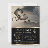 Ostchinesischer Drachenfantasy Metallic Geburtstag