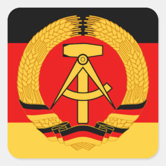 Ostdeutsche Flagge Quadratischer Aufkleber