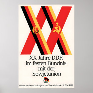 Ostdeutsches Propagandaplakat 10 Jahre stark Poster