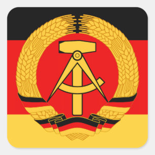 Ostdeutschland-Flagge Quadratischer Aufkleber