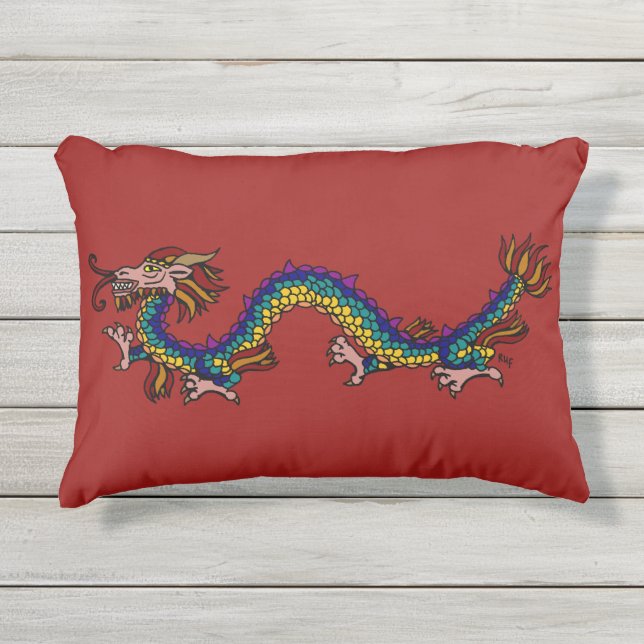 Ostdrache Kissen Für Draußen (Vorderseite)
