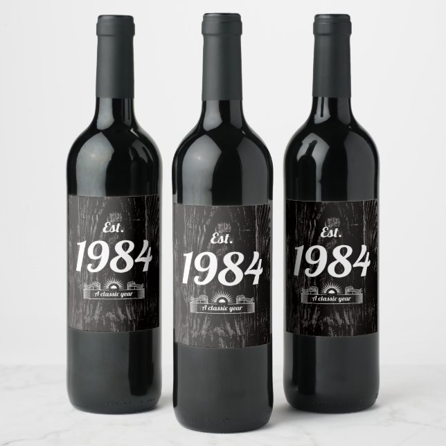 Osten 1984 ein klassisches Jahr Weinetikett (Flaschen)