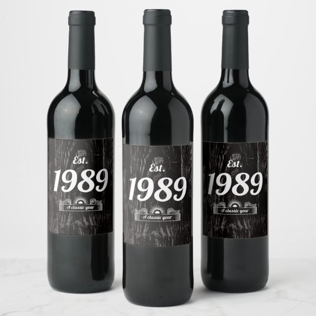 Osten 1989 ein klassisches Jahr Weinetikett (Flaschen)