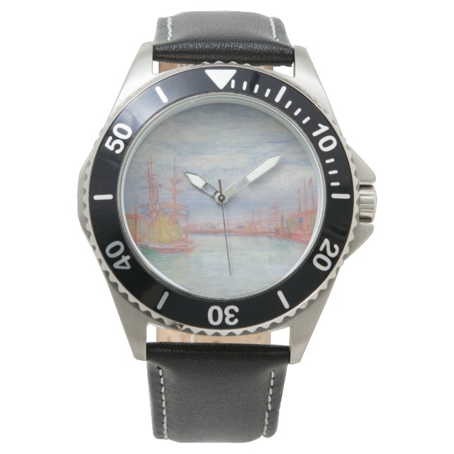 Ostende Harbor von James Ensor (1900) Armbanduhr (Vorderseite)