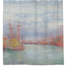 Ostende Harbor von James Ensor (1900) Duschvorhang