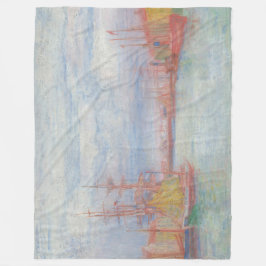 Ostende Harbor von James Ensor (1900) Fleecedecke