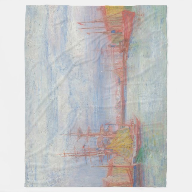 Ostende Harbor von James Ensor (1900) Fleecedecke (Vorderseite)