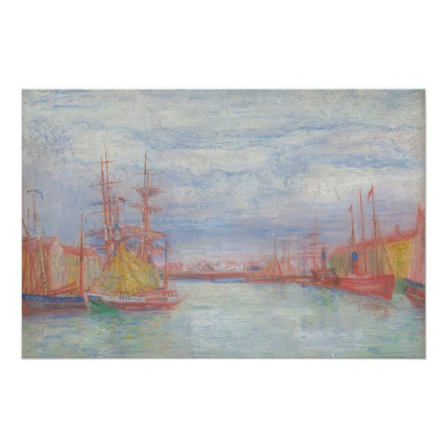 Ostende Harbor von James Ensor (1900) Poster (Vorderseite)