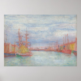 Ostende Harbor von James Ensor (1900) Poster
