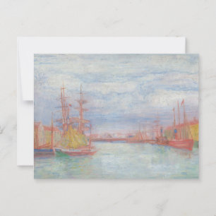 Ostende Harbor von James Ensor (1900) Postkarte