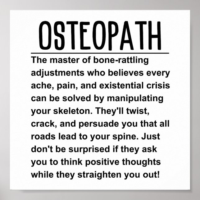Osteopath Poster (Vorne)