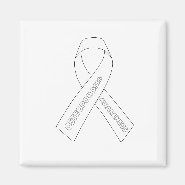 Osteoporose Awareness Ribbon Magnet (Vorne)