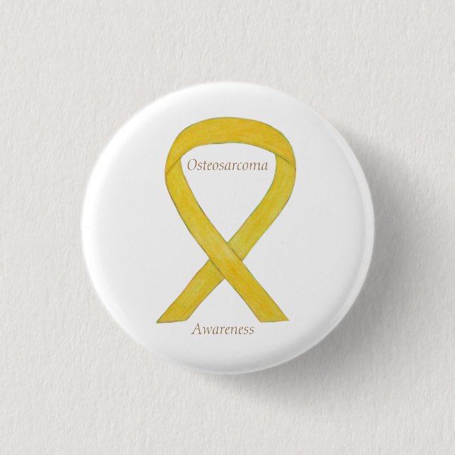 Osteosarcoma Gelbes Button (Vorderseite)