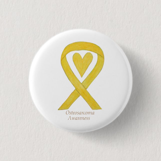 Osteosarcoma Gelbes Button (Vorderseite)