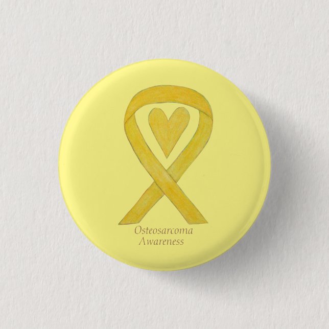 Osteosarcoma Gelbes Button (Vorderseite)