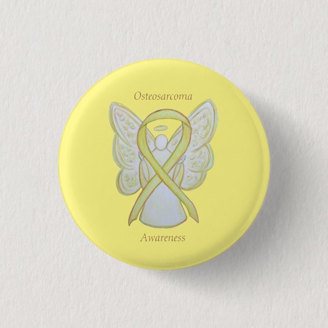 Osteosarcoma Gelbes Button (Vorderseite)