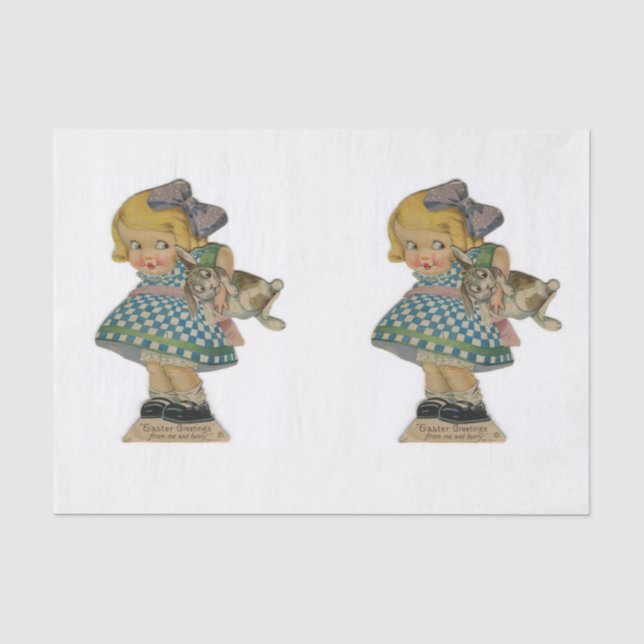 Oster aus dekorativem Papierpapier Seidenpapier (Vorderseite)