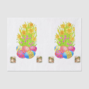Oster aus dekorativem Papierpapier Seidenpapier