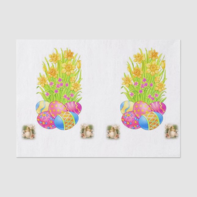 Oster aus dekorativem Papierpapier Seidenpapier (Vorderseite)