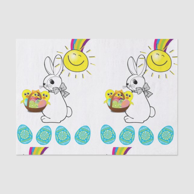 Oster aus dekorativem Papierpapier Seidenpapier (Vorderseite)