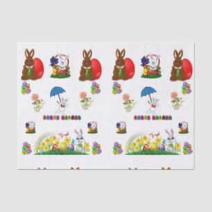 Oster aus dekorativem Papierpapier Seidenpapier