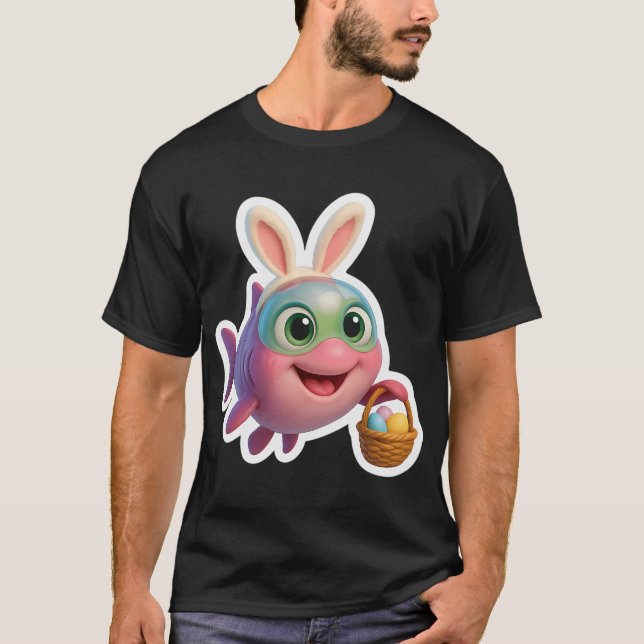 Oster-Barreleye-Fisch T-Shirt (Vorderseite)