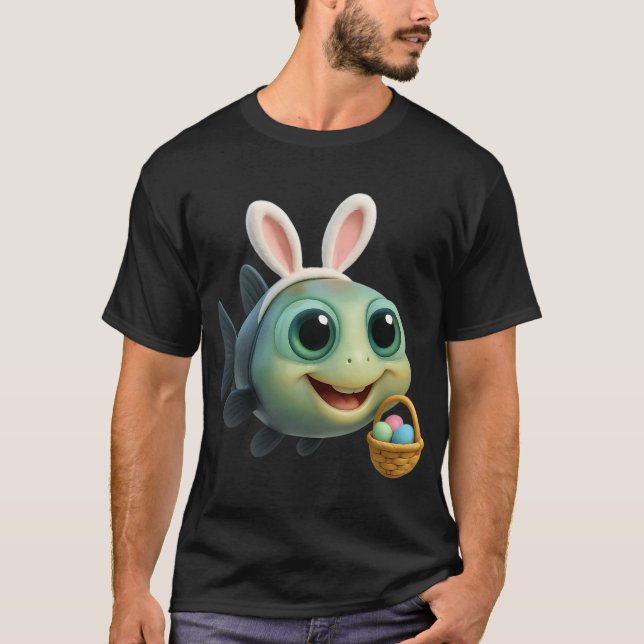 Oster-Barreleye-Schreckensfisch T-Shirt (Vorderseite)