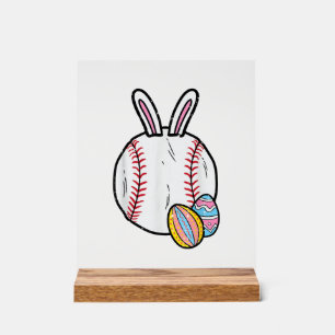 Oster Baseball Hase Sport Männer Jungen Kinder Kle Acrylschild