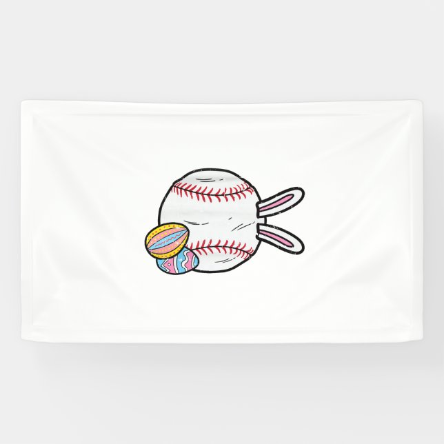 Oster Baseball Hase Sport Männer Jungen Kinder Kle Banner (Horizontal)