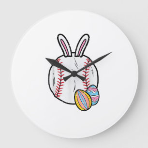 Oster Baseball Hase Sport Männer Jungen Kinder Kle Große Wanduhr