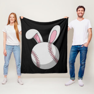 Oster Baseball Hase Süße Kaninchenohren Fleecedecke