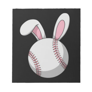 Oster Baseball Hase Süße Kaninchenohren Notizblock