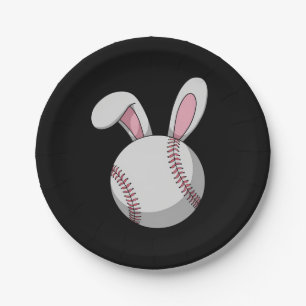 Oster Baseball Hase Süße Kaninchenohren Pappteller