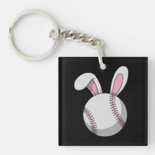 Oster Baseball Hase Süße Kaninchenohren Schlüsselanhänger