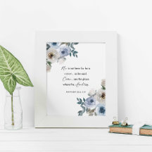 Oster-Bibel-Verse-Wandkunst Matthäus 28:6 Floral