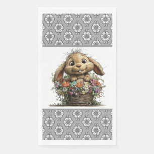 Oster-Blumen-Hasen-Papier-Serviette Serviette