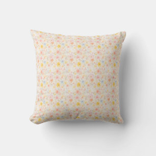 Oster-Blumenstoff – Pastell süß Kissen
