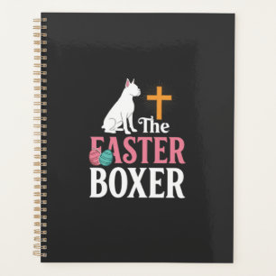 Oster-Boxer-Hund Vintage-Gravur-Shirt Planer