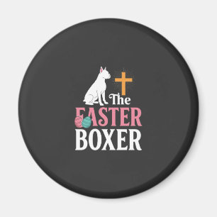 Oster-Boxerhund-Vintage-Gravur-Shirt Magnet