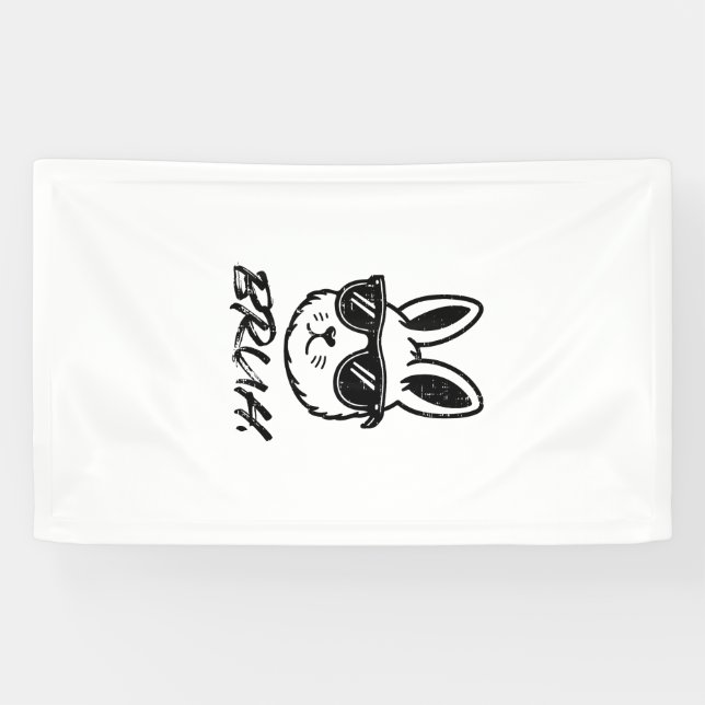Oster Bruh Bunny Sonnenbrille Lustiges Meme Männer Banner (Horizontal)