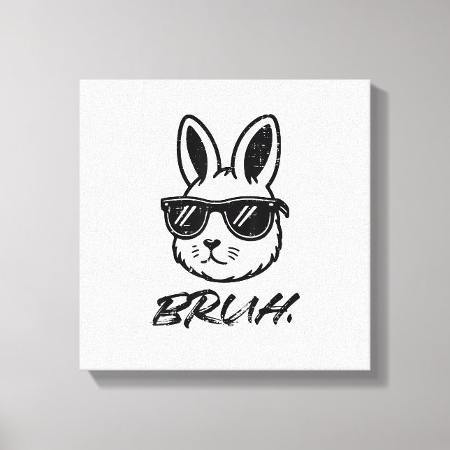 Oster Bruh Bunny Sonnenbrille Lustiges Meme Männer Leinwanddruck (Vorderseite)