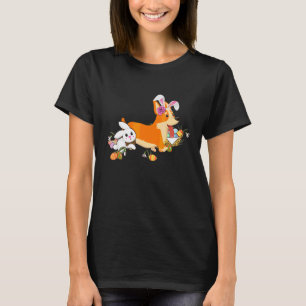 Oster-Corgi-Hase in einem Korb ist für Sonntag T-Shirt