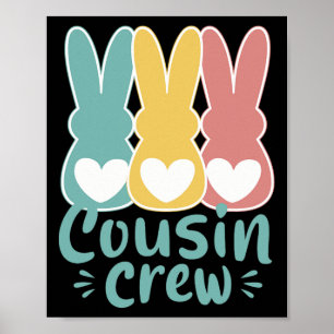 Oster-Cousin-Crew-Squad-Familie passende Hasen T Poster