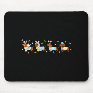 Oster-Dachshund-Hasen-Eier für Teenager-Jungen Mäd Mousepad
