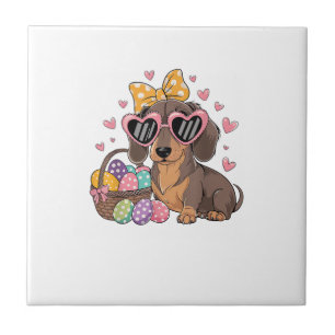 Oster-Dachshunde Süße Dachshund T-Shirt Fliese
