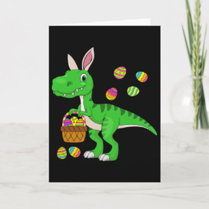 Oster-Dinosaurier-Hasenohren-Oster-Skizzen-Stuffer Karte