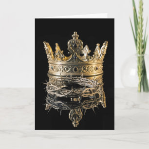 Oster-Dornenkrone mit goldener Königskrone Karte