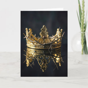 Oster-Dornenkrone mit goldener Königskrone Karte