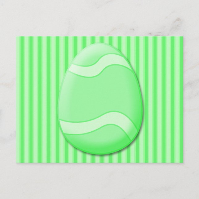Oster-Ei (Grün) Postkarte (Vorderseite)